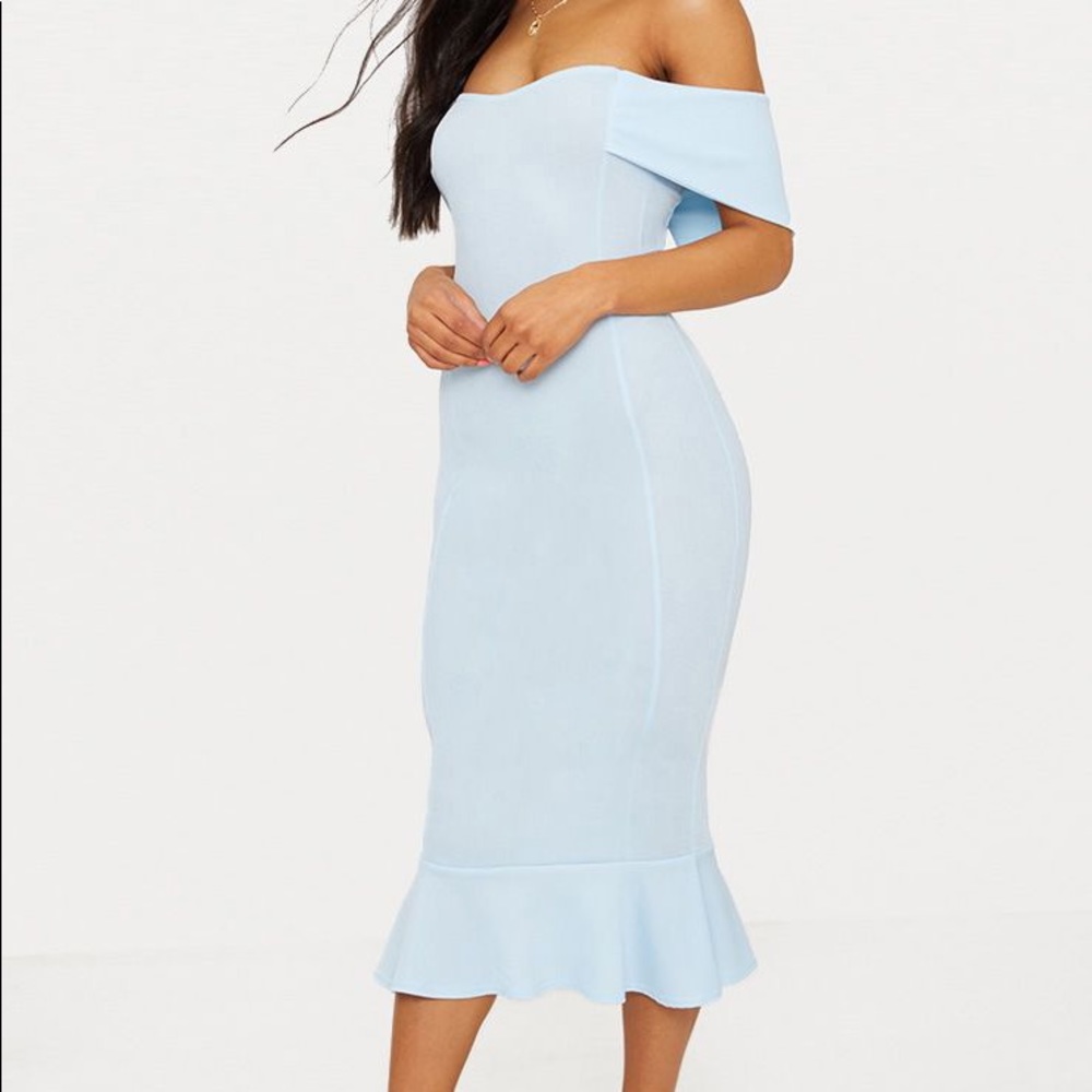 Off the shoulder midi